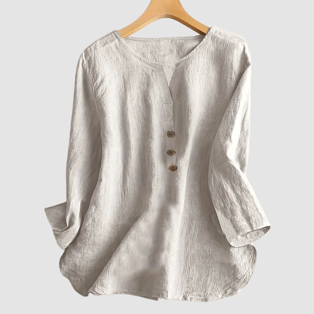 Melisa™ Casual Cotton &amp; Linen Blouse