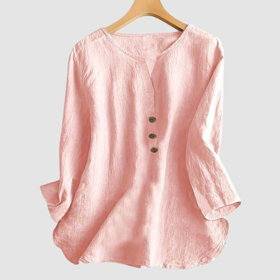 Melisa™ Casual Cotton &amp; Linen Blouse