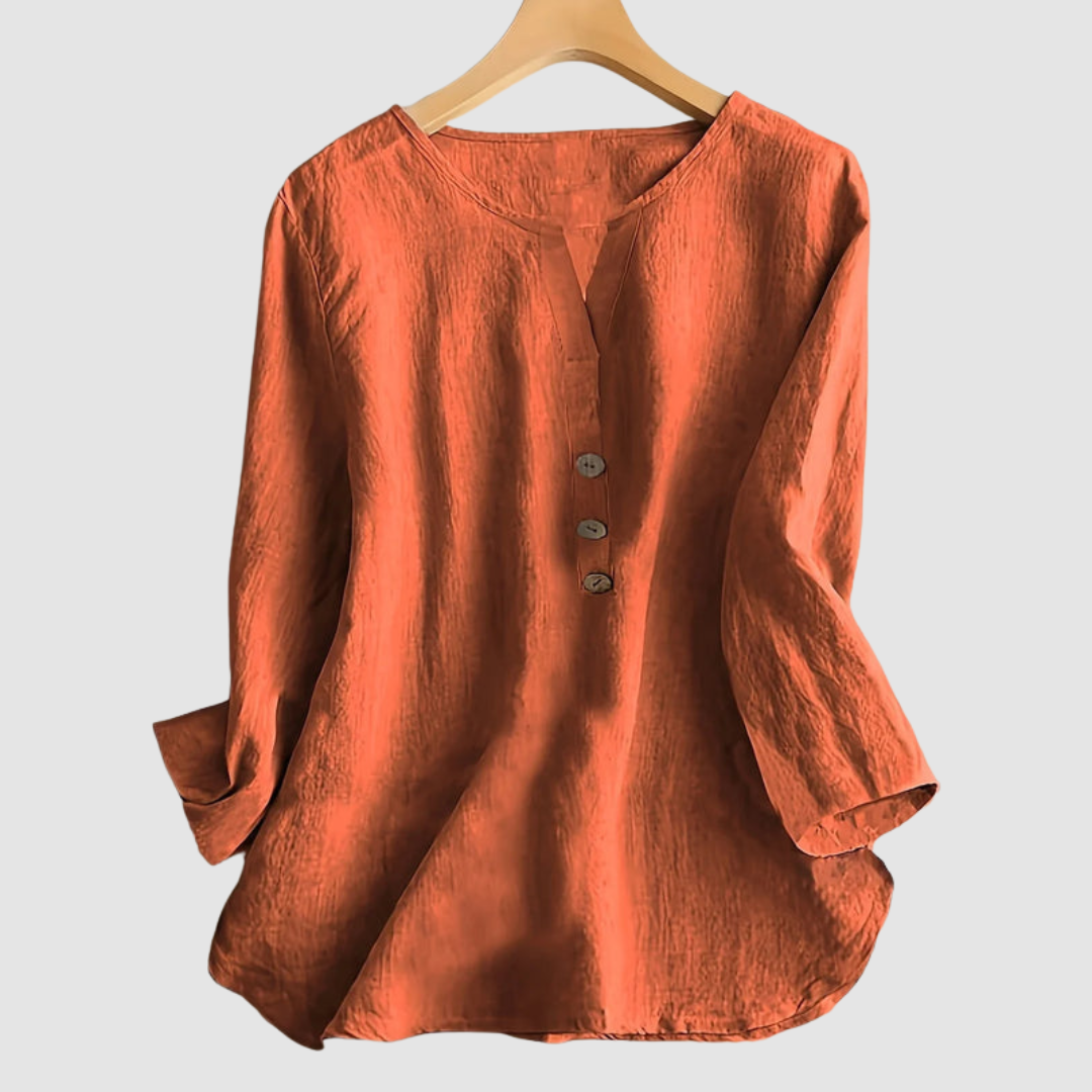 Melisa™ Casual Cotton &amp; Linen Blouse