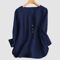 Melisa™ Casual Cotton & Linen Blouse