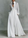 Veronica | Maxi Minimalist Linen Dress