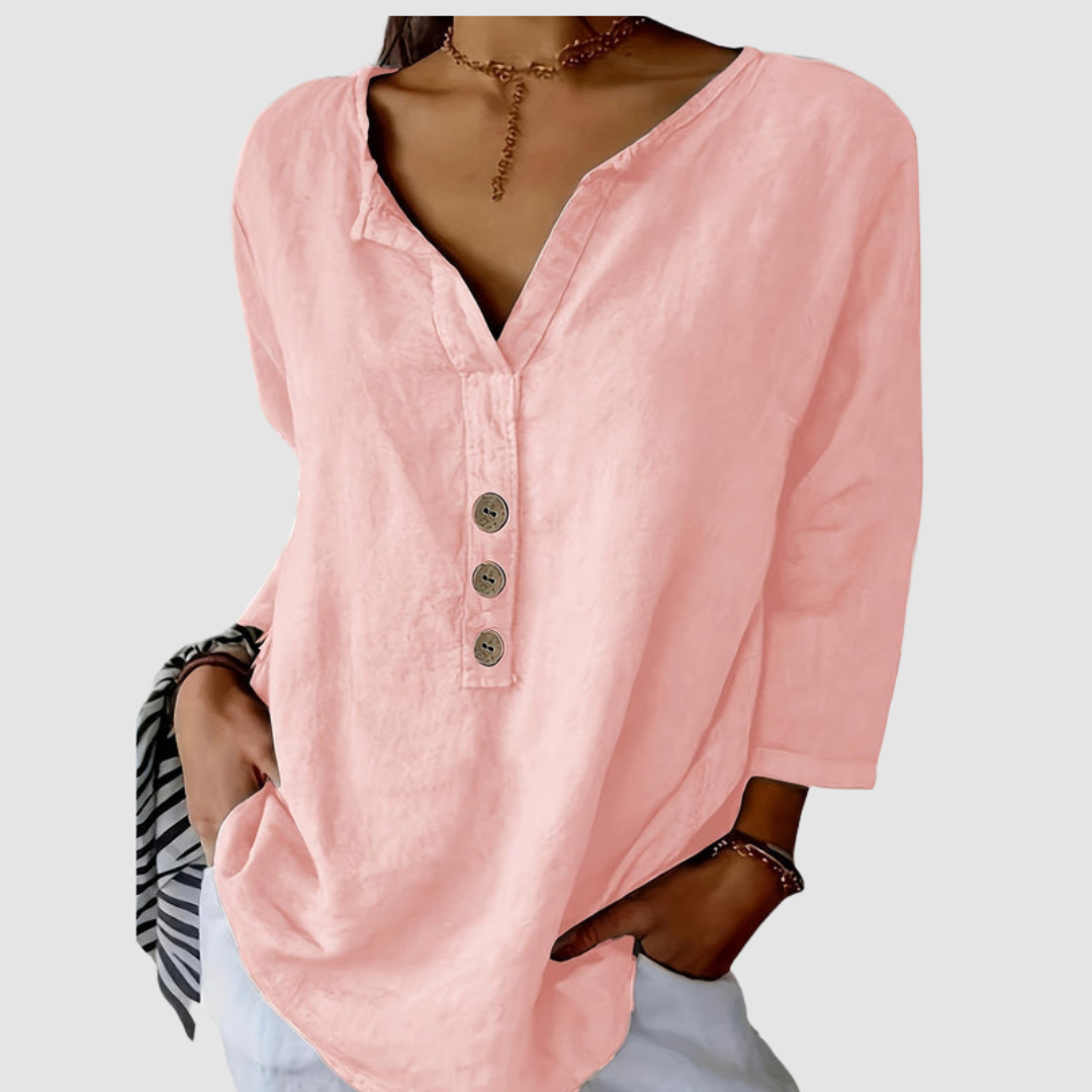 Melisa™ Casual Cotton &amp; Linen Blouse