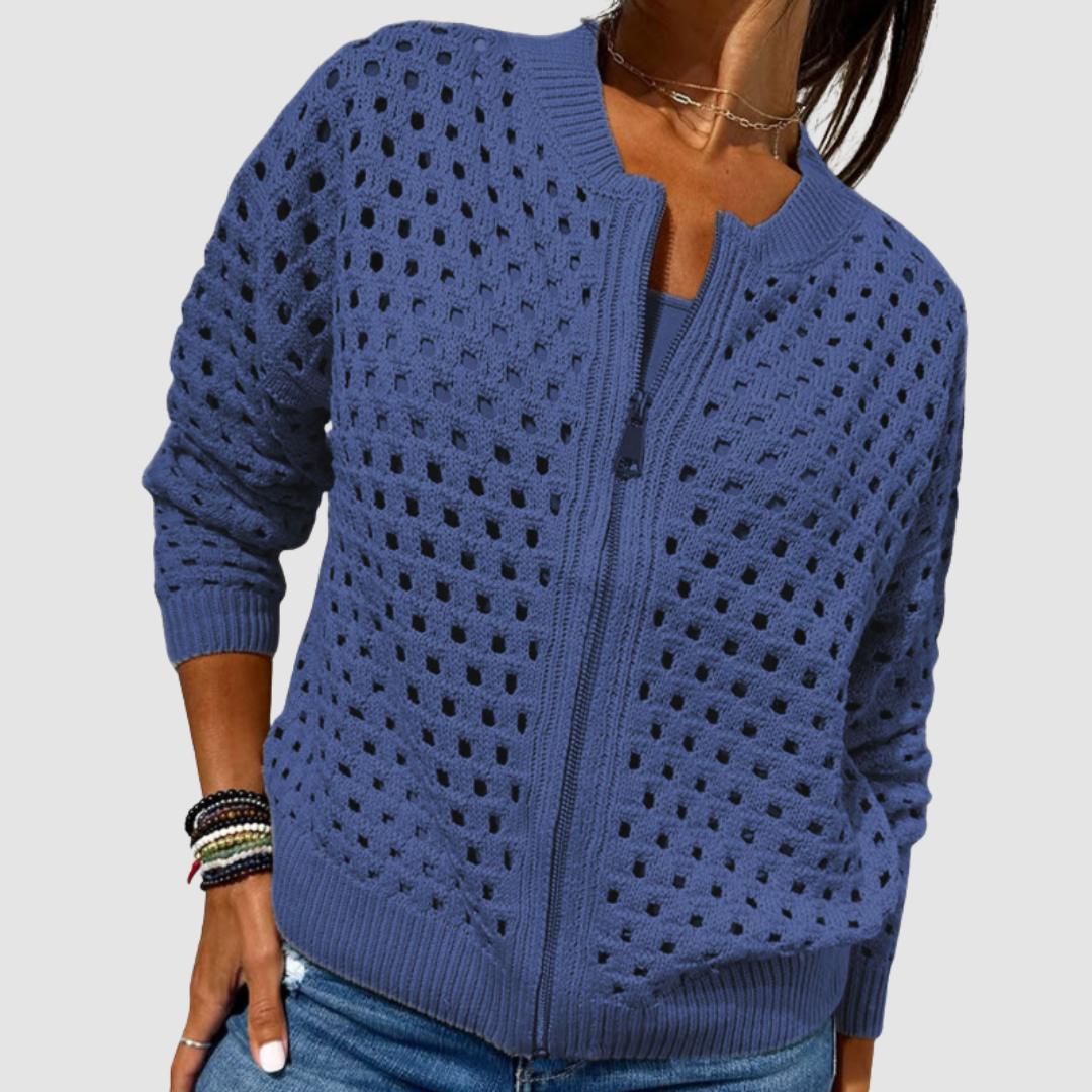 Claudia™ Lightweight Comfort Zip Cardigan