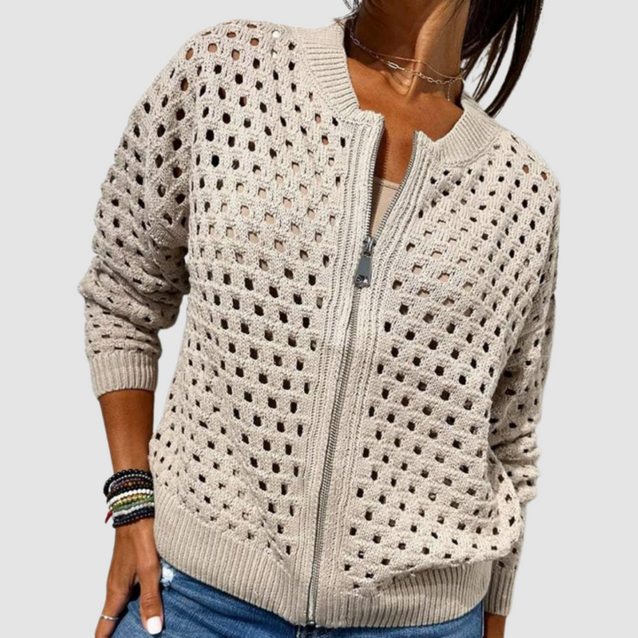 Claudia™ Lightweight Comfort Zip Cardigan