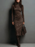 Kiana | Suede Midi Dress