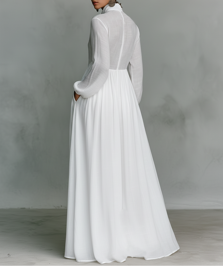 Veronica | Maxi Minimalist Linen Dress