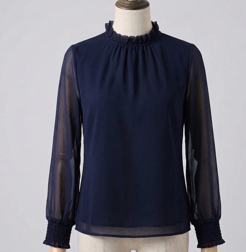 Helen | The Viaduct Sheer Ruffle Blouse