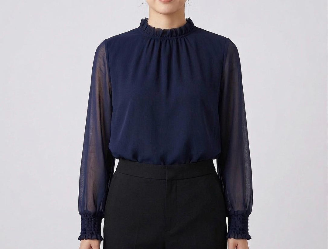 Helen | The Viaduct Sheer Ruffle Blouse