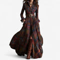Aria™ | Timeless Checkered Maxi Dress