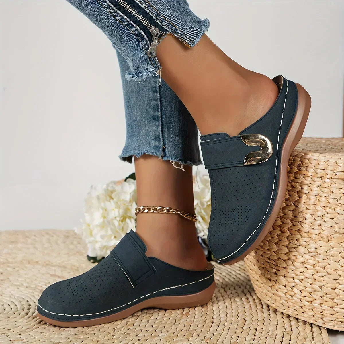 Caprielle™ | Chic Supportive Wedge Sandals