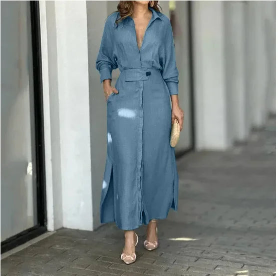 Jeanette™ | Elegant Maxi Dress with V-Neck