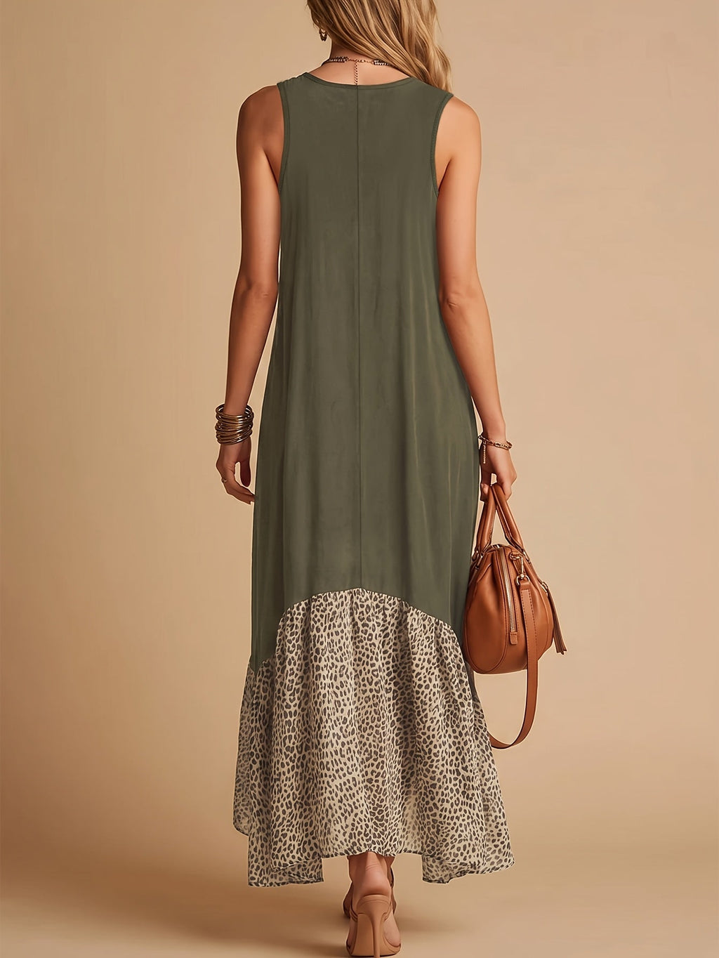 Emerson | Bohemian Leopard Hem Maxi Dress