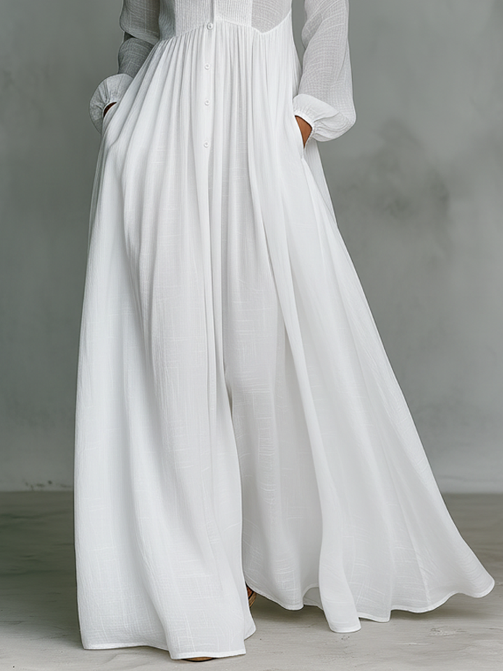 Veronica | Maxi Minimalist Linen Dress