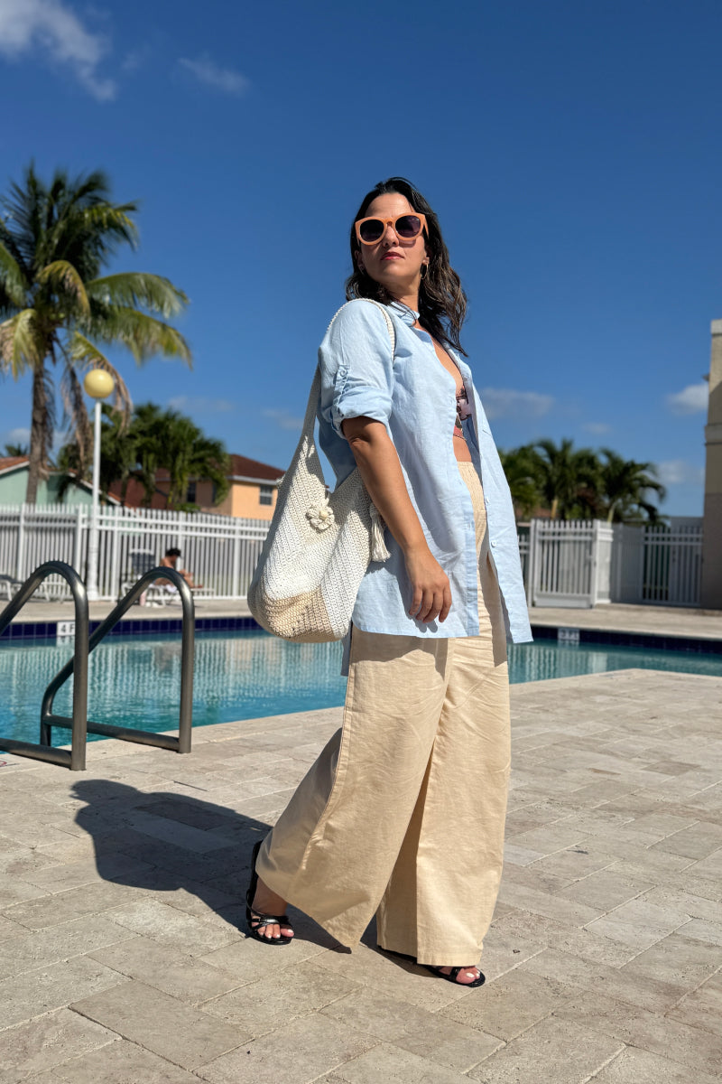 Oversized 100% Cotton Linen Shirt