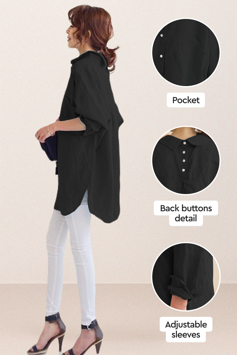 Oversized 100% Cotton Linen Shirt